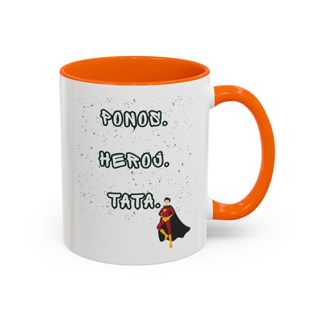 💪 Ponos. Heroj. Tata. – Šolja za pravog uzora