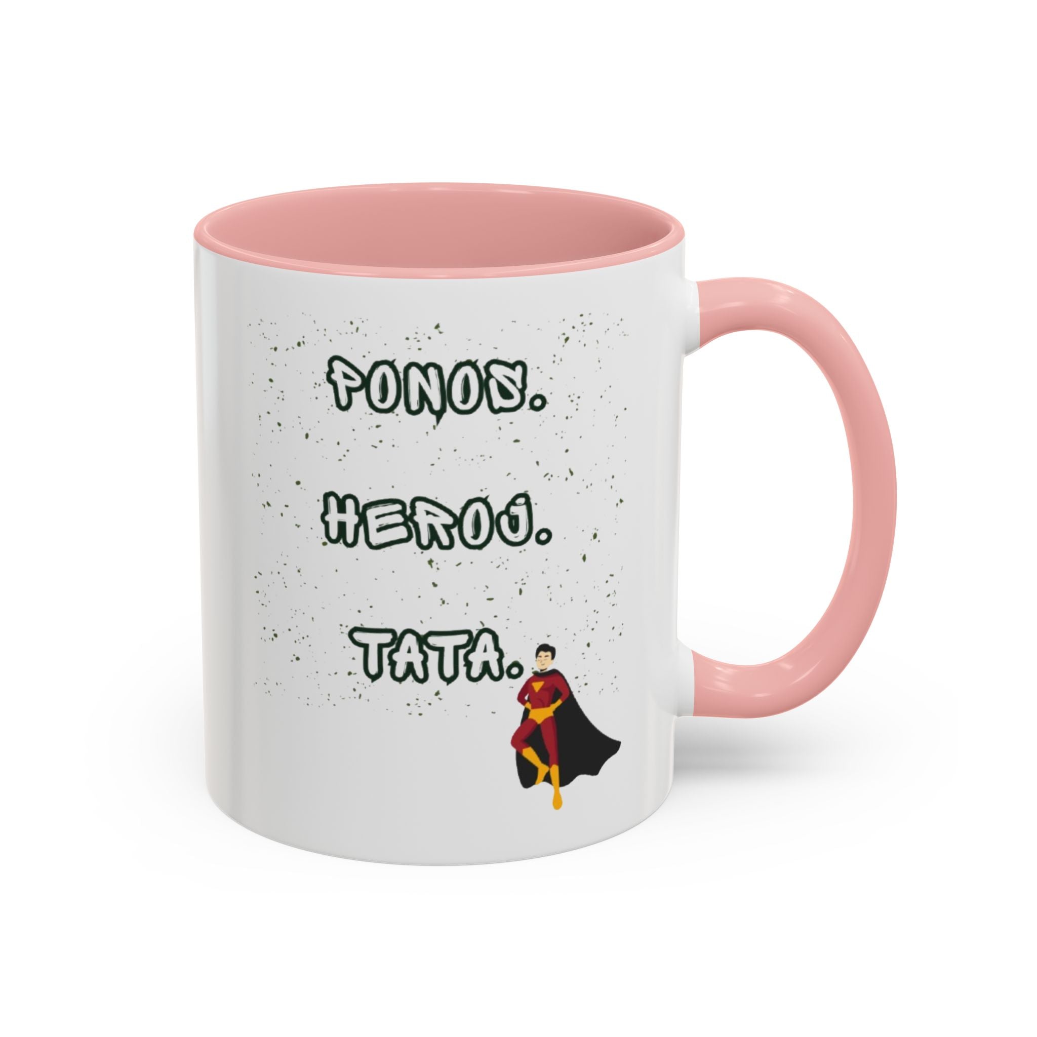 💪 Ponos. Heroj. Tata. – Šolja za pravog uzora