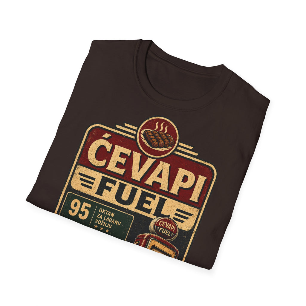 Ćevapi Fuel T-Shirt — Vintage Grill & Ajvar Design