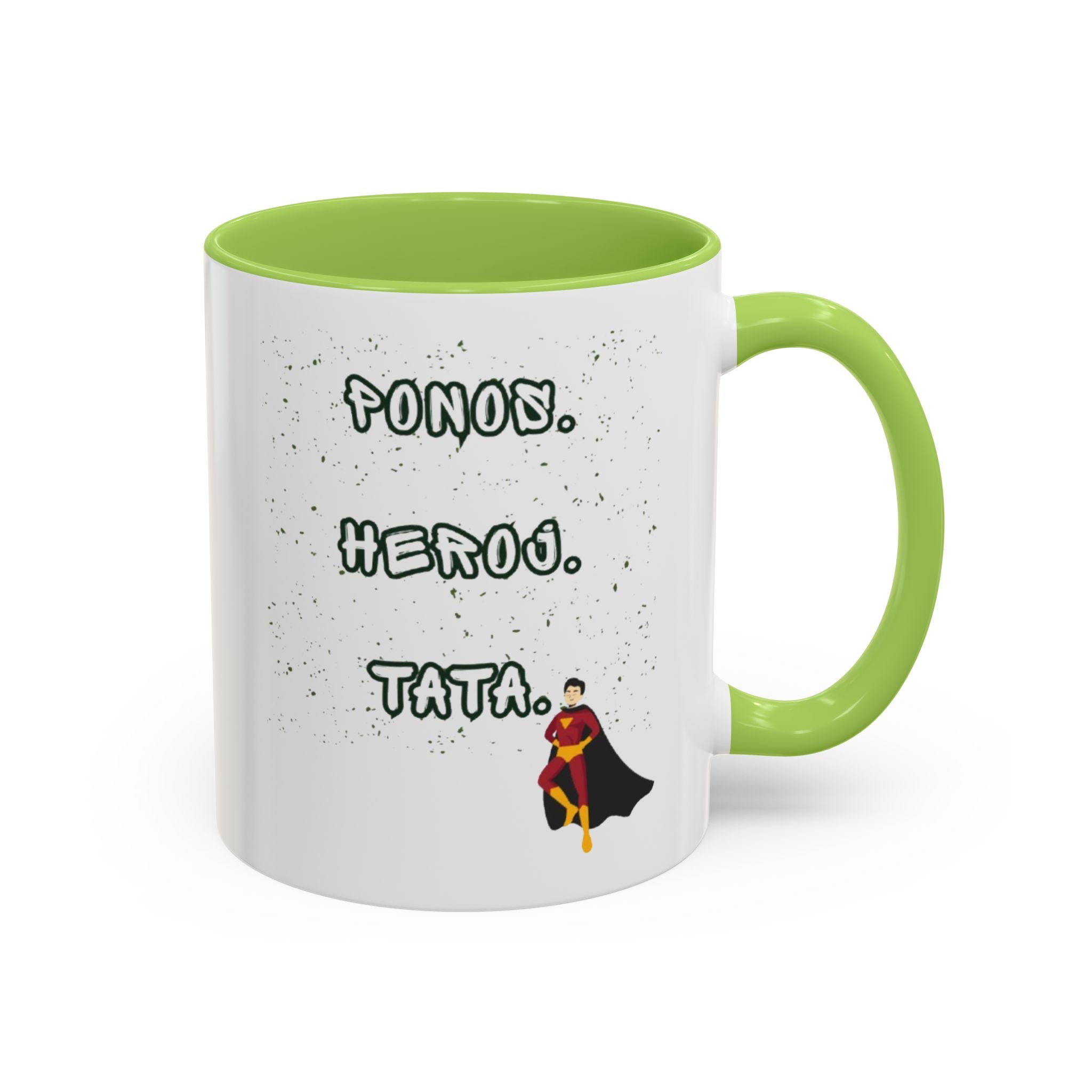 💪 Ponos. Heroj. Tata. – Šolja za pravog uzora