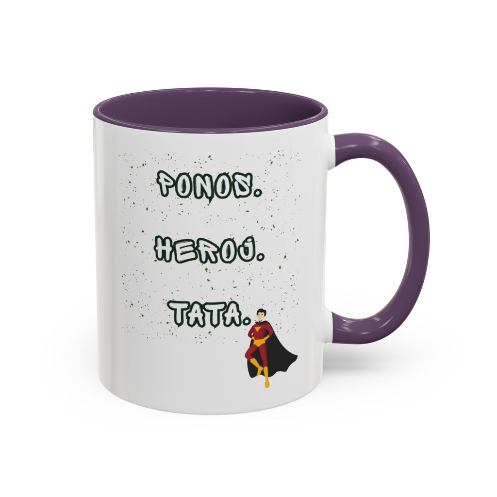 💪 Ponos. Heroj. Tata. – Šolja za pravog uzora