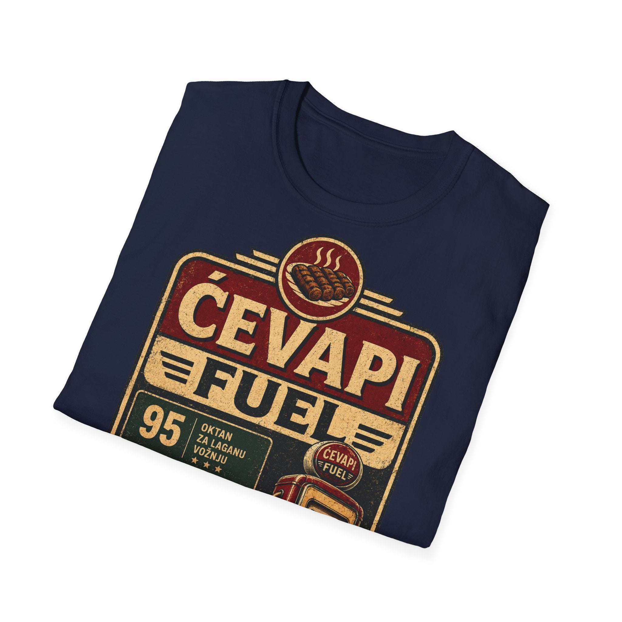 Ćevapi Fuel T-Shirt — Vintage Grill & Ajvar Design