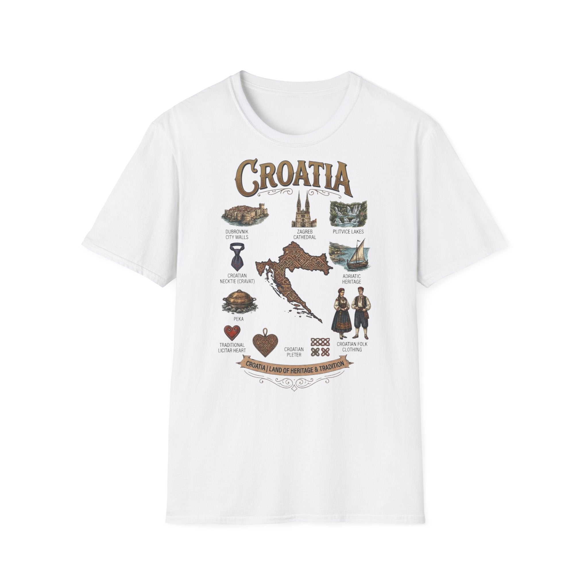 Croatia Heritage Premium Majica | Vintage Croatia Edition