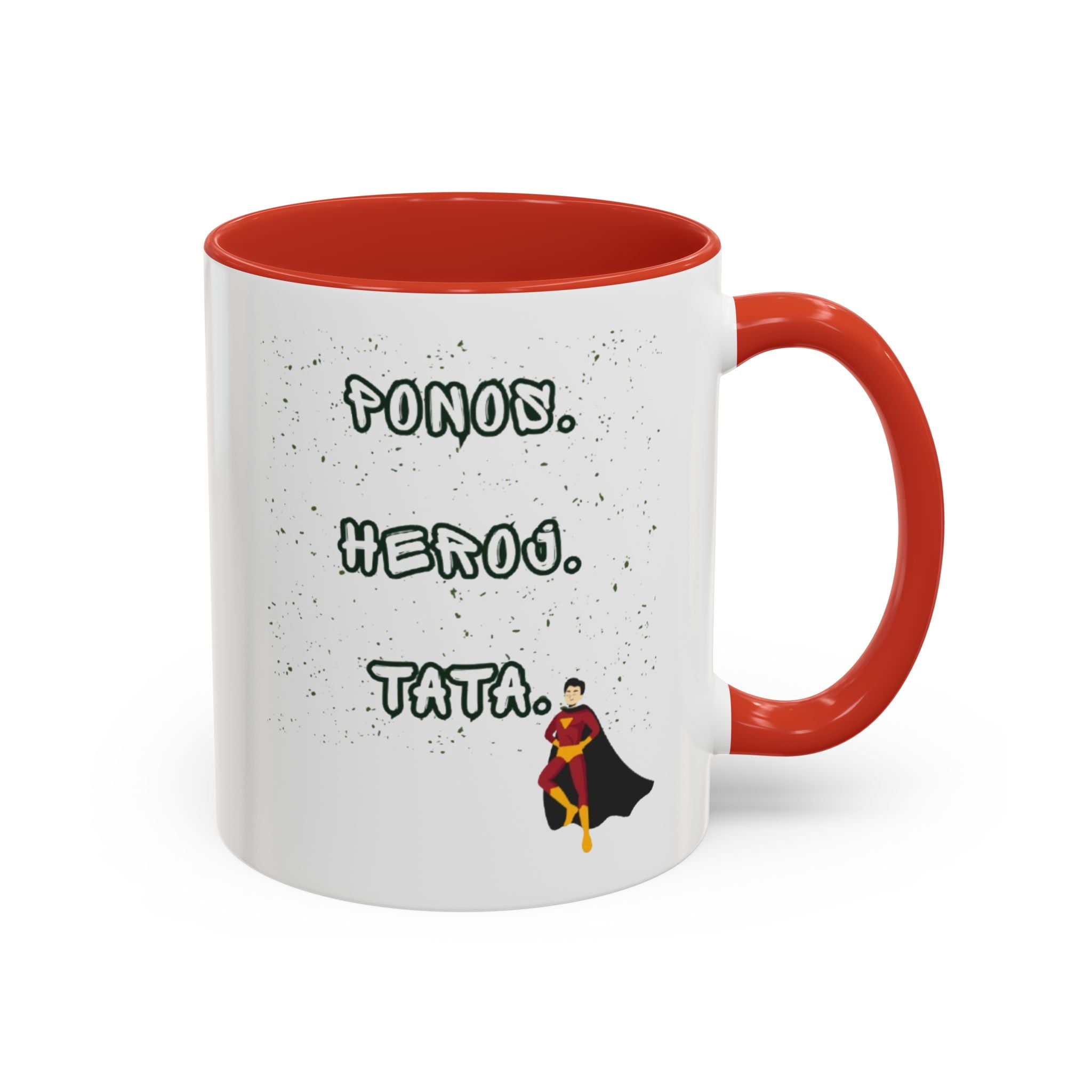 💪 Ponos. Heroj. Tata. – Šolja za pravog uzora