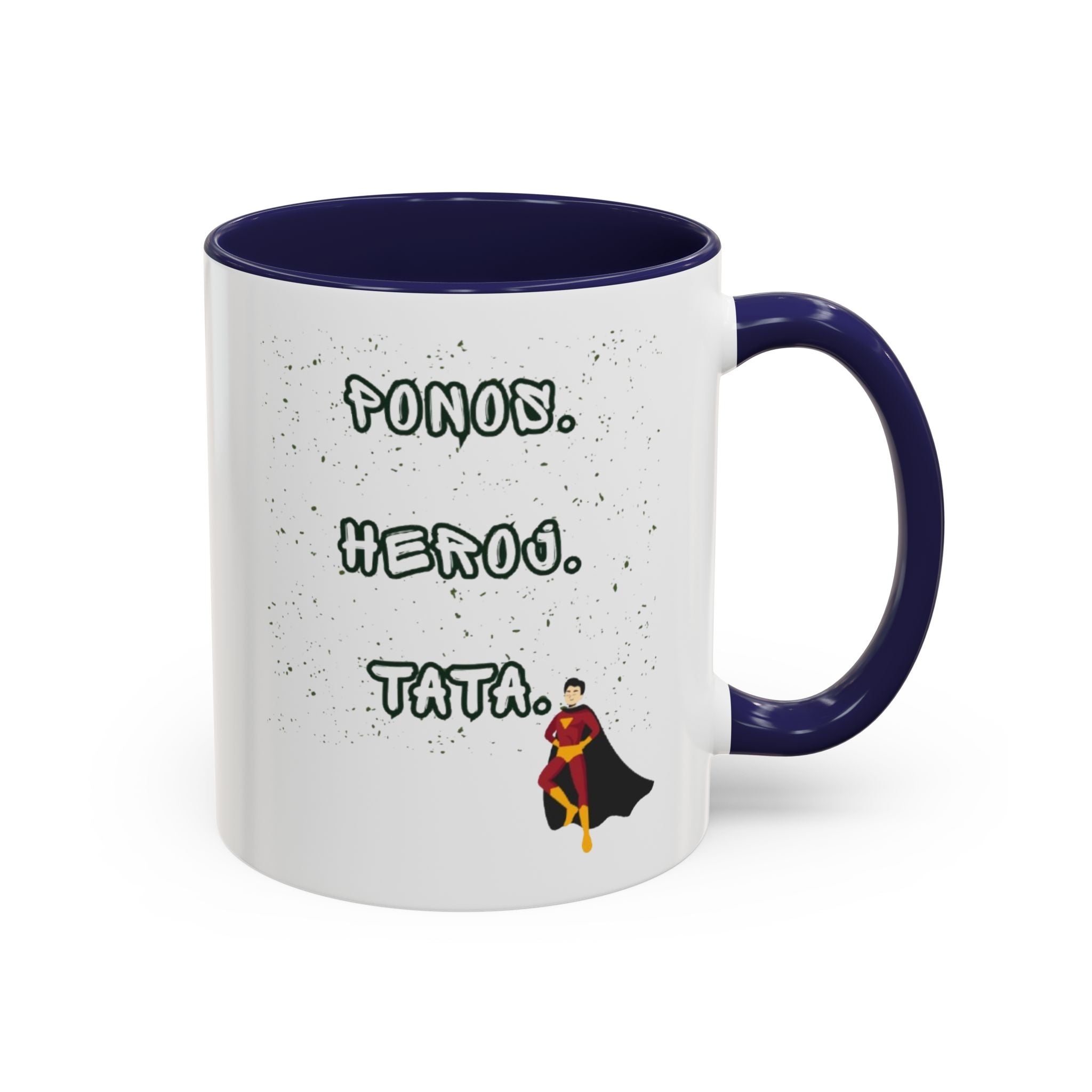 💪 Ponos. Heroj. Tata. – Šolja za pravog uzora