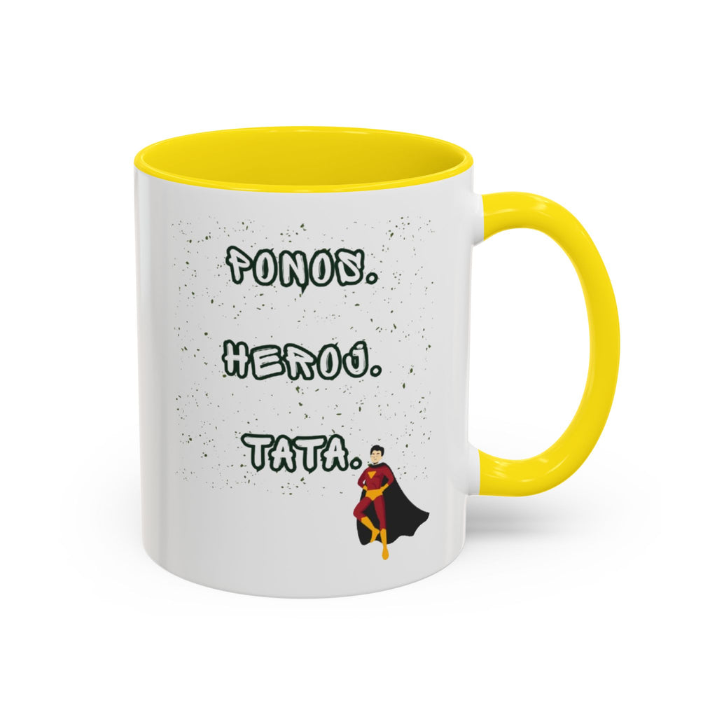 💪 Ponos. Heroj. Tata. – Šolja za pravog uzora