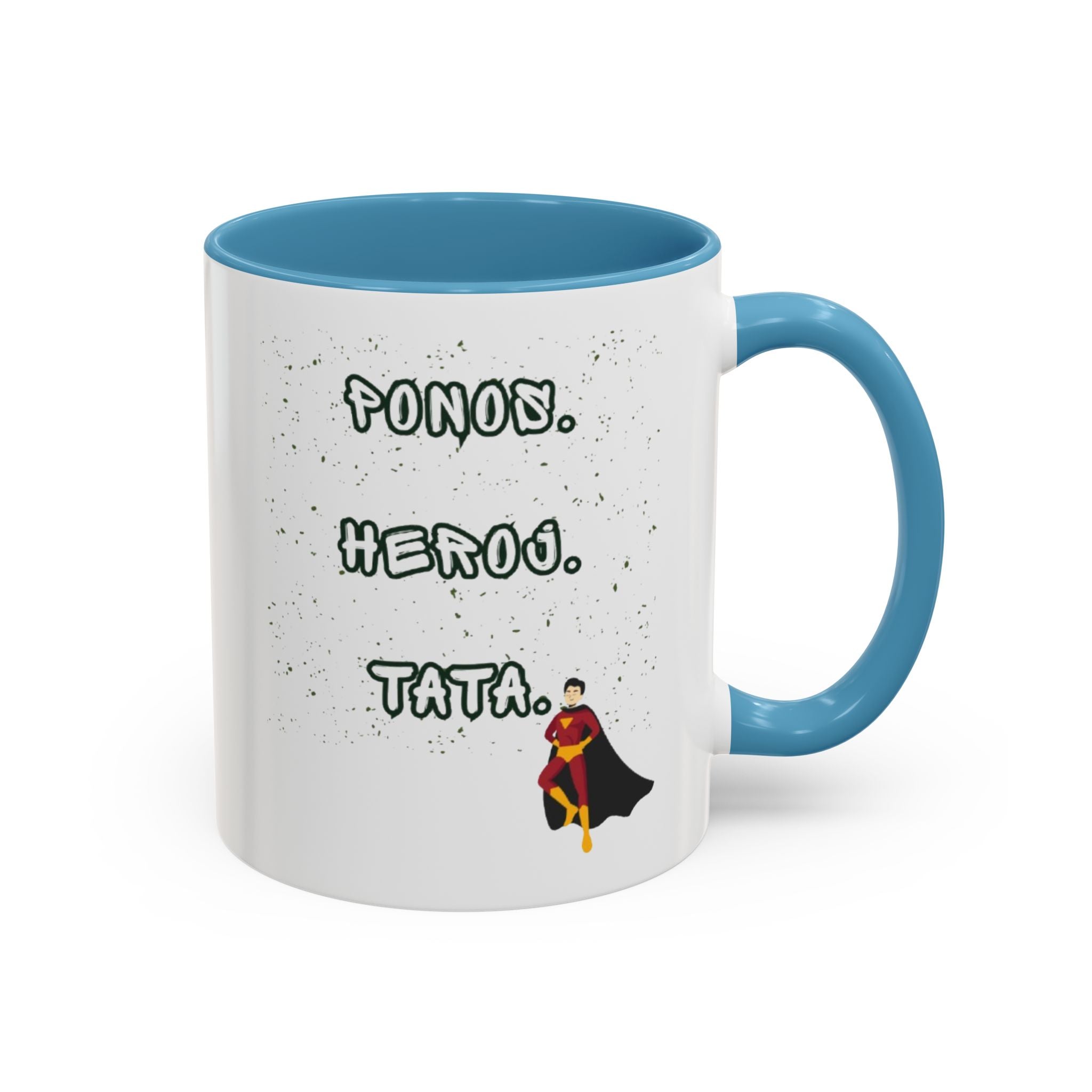 💪 Ponos. Heroj. Tata. – Šolja za pravog uzora