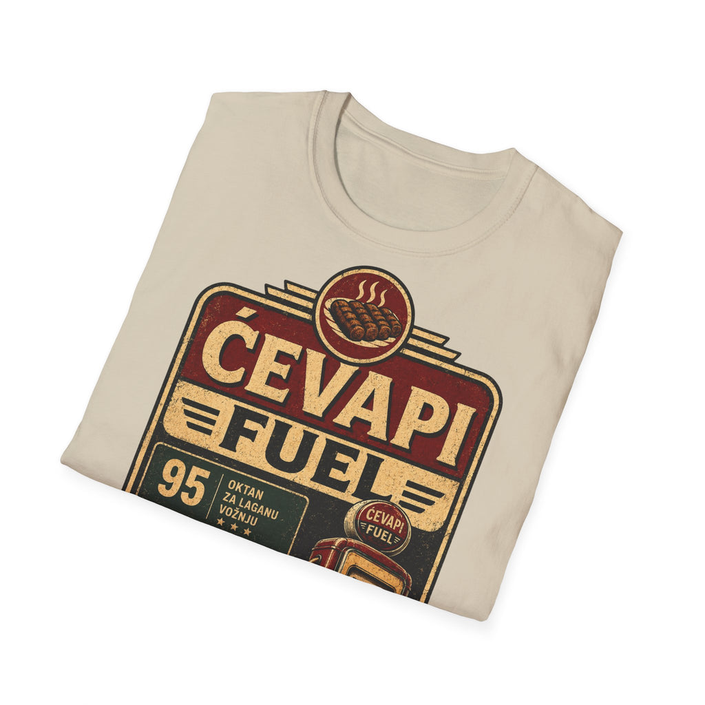 Ćevapi Fuel T-Shirt — Vintage Grill & Ajvar Design