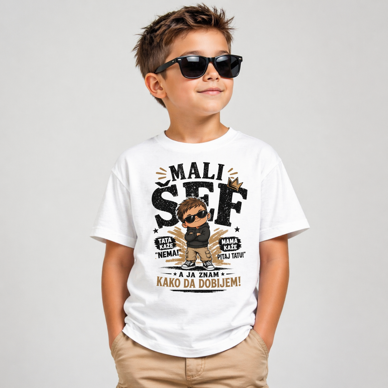 Kids Tee — 'Mali Šef'