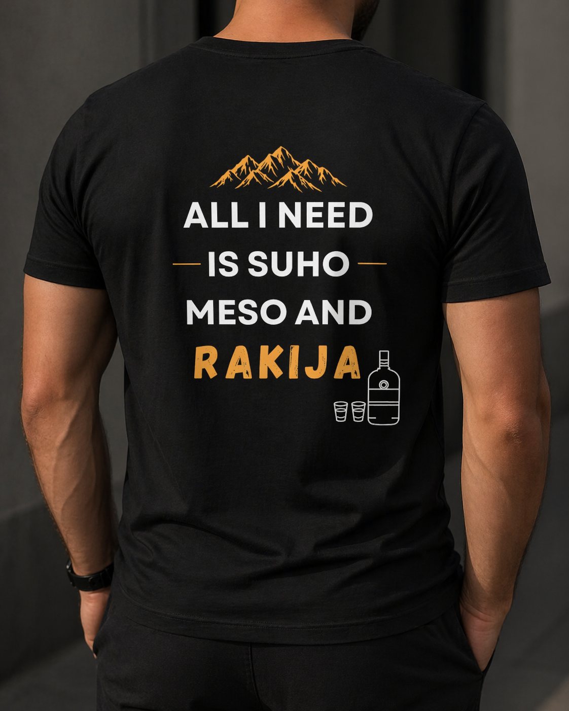 Balkan Mood Premium Majica – Suho Meso & Rakija Edition
