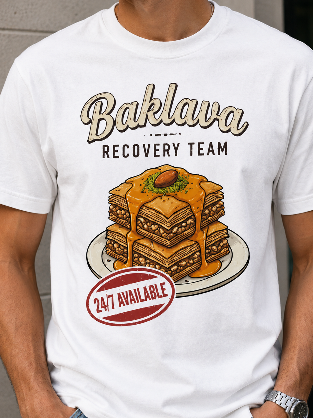 Baklava Recovery Team T-Shirt – Funny Balkan Dessert Lover
