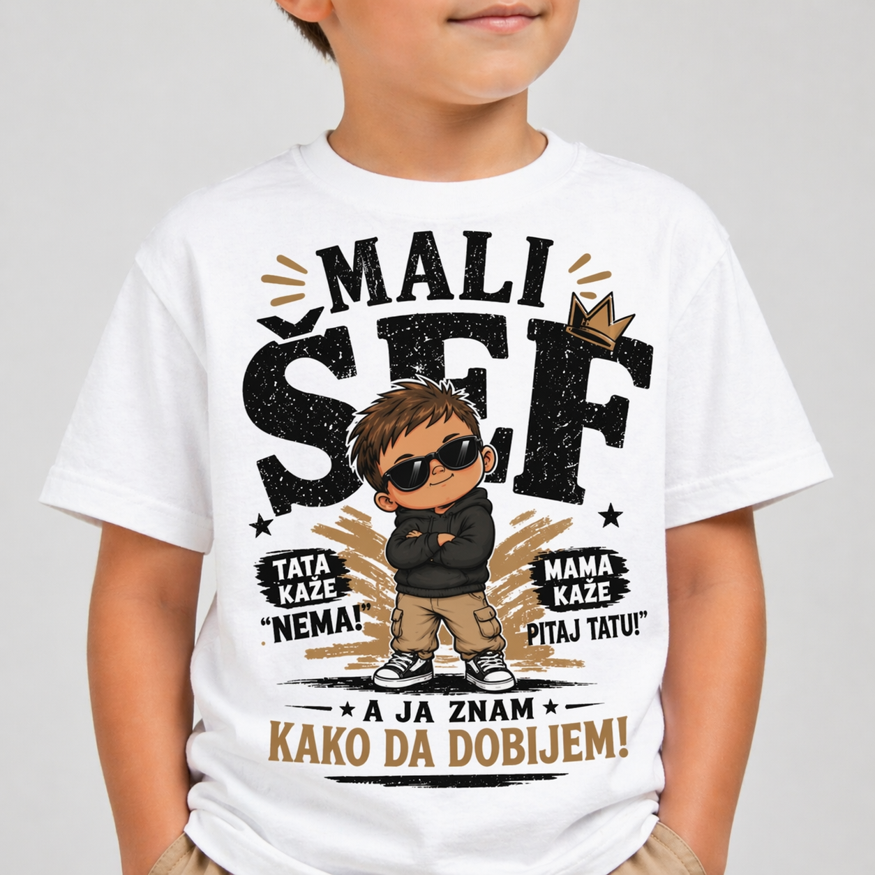 Kids Tee — 'Mali Šef'