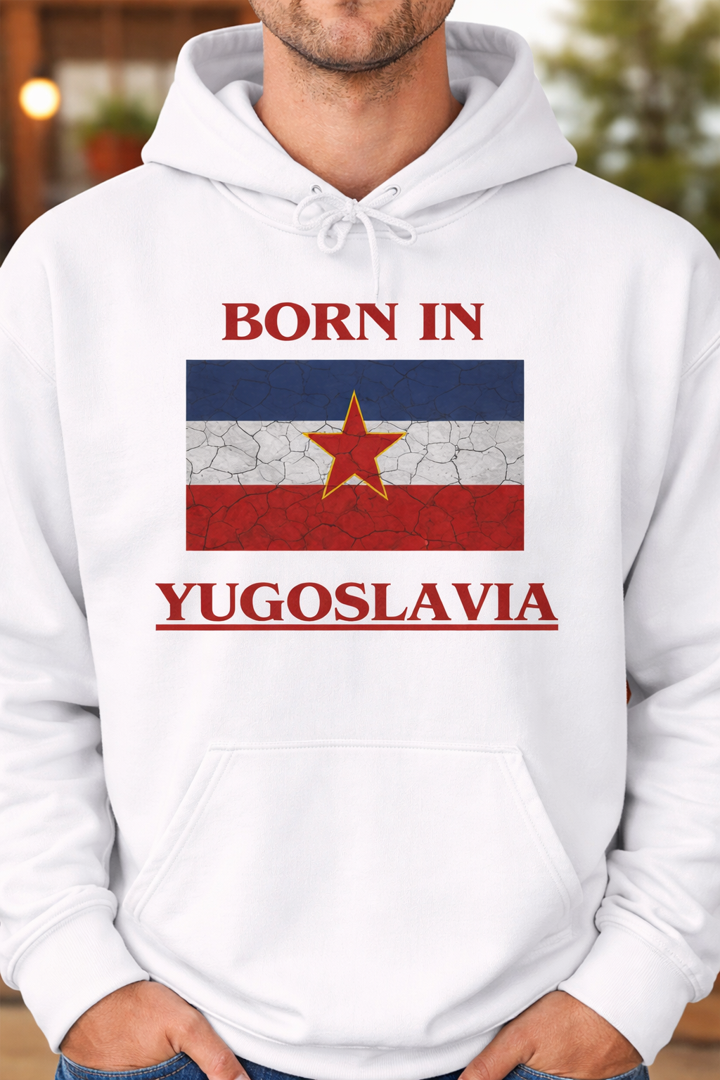 Born in Yugoslavia Hoodie – Vintage Flag Edition