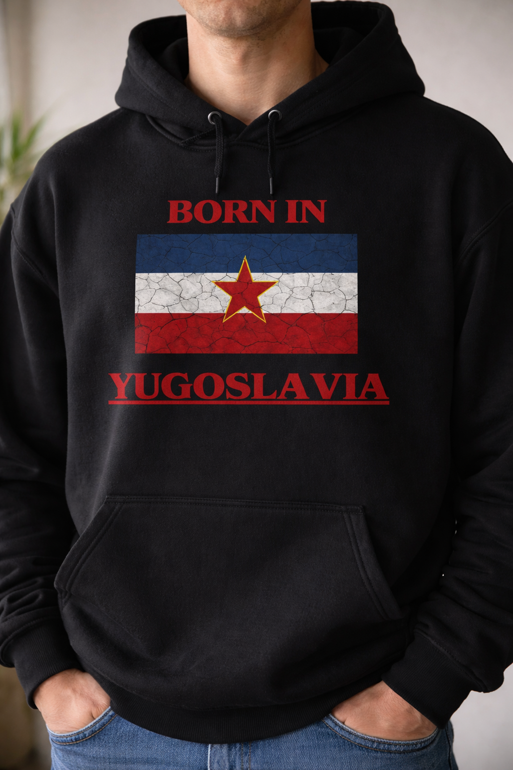 Born in Yugoslavia Hoodie – Vintage Flag Edition