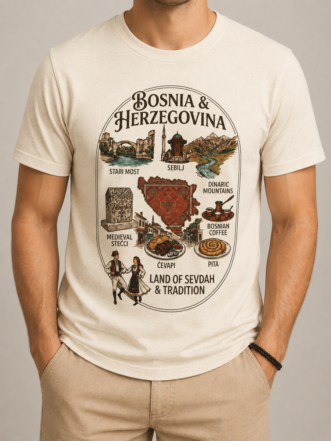 Bosnia & Herzovina Heritage Premium Majica | Land of Sevdah & Tradition Edition