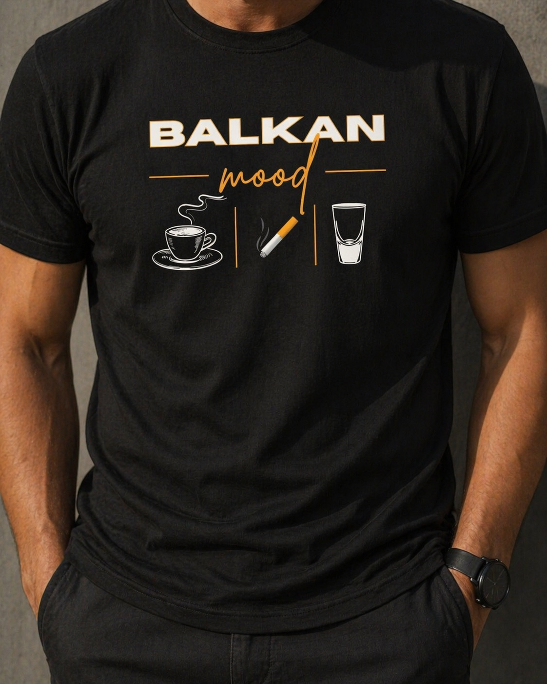 Balkan Mood Premium Majica – Suho Meso & Rakija Edition