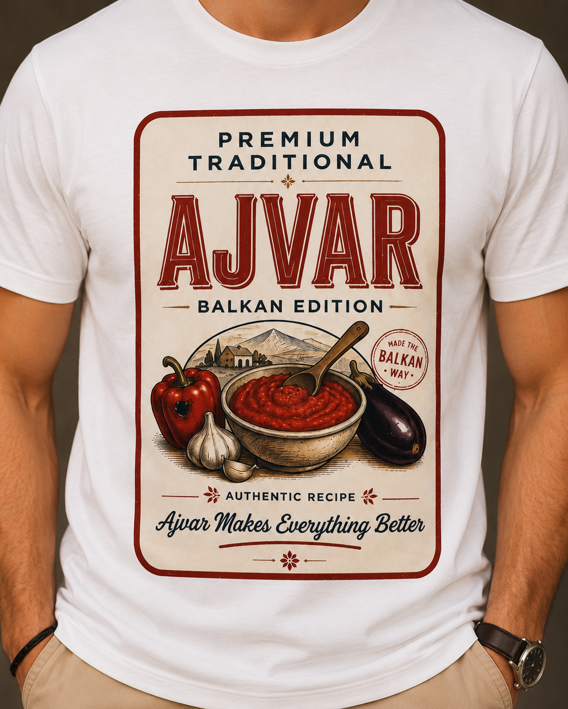 Ajvar Vintage Balkan T-Shirt – Traditional Ajvar Lover Graphic Tee