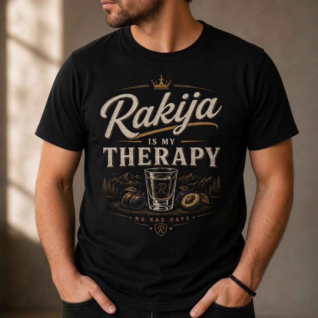 Rakija Is My Therapy Premium T-Shirt